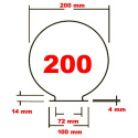 Klosz KULA BIAŁA 200 k-100 PMMA