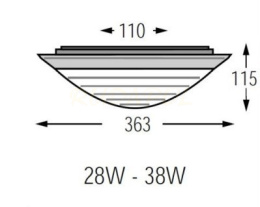 BRIO 2D BRO28 WH BIAŁA MLECZNA IP54