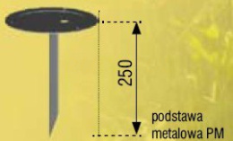 Podstawa metalowa wbijana PM do SOP200 - 1200