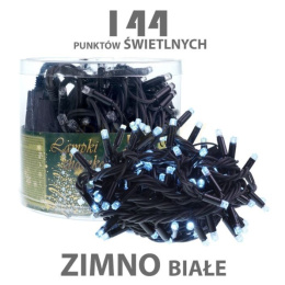 Lampki choinkowe zewnętrzne LED-144 białe zimne