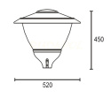 Oprawa Parkowa OCP-70-PA HSE-E/HST-70W klosz mleczny