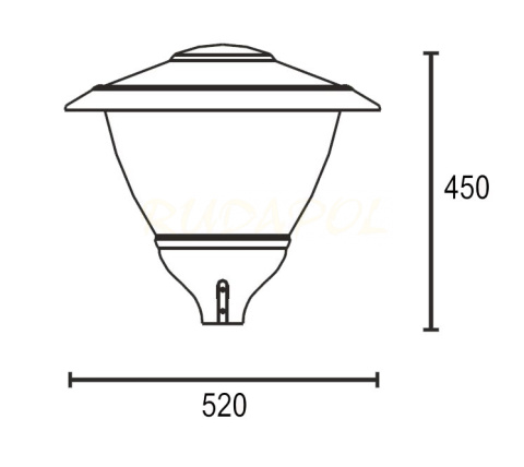 Oprawa Parkowa OCP-70-PA HSE-E/HST-70W klosz mleczny Oprawa Parkowa OCP-70-PA HSE-E/HST-70W klosz mleczny