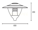 Oprawa Parkowa OCP-70B-PC/II HSE-70W klosz mleczny
