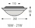 BRIO 2D BRO16 WH BIAŁA MLECZNA IP54