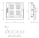 Projektor LED 230W symetryczny