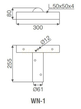 WYSIĘGNIK WN-1 ALUMINIOWY ANODOWANY