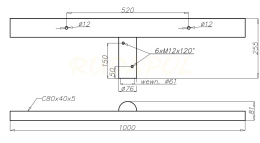 WYSIĘGNIK WN-21 ALUMINIOWY ANODOWANY