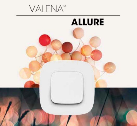 VALENA ALLURE Łącznik jednobiegunowy biały VALENA ALLURE Łącznik jednobiegunowy biały