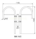 Wysięgnik aluminium WA-14/2 anodowany