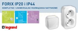 Forix Gniazdo 2x2P+Z IP20 białe (782419)