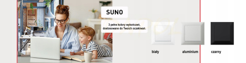 SUNO Gniazdo 2xRJ45 kat. 5e UTP CZARNE (721451) SUNO Gniazdo 2xRJ45 kat. 5e UTP CZARNE (721451)