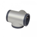 Rozgałęźnik 3x2P+Z aluminium/grafitowy (049438)