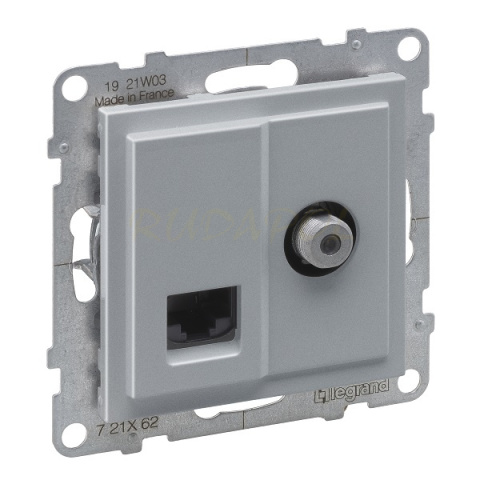 SUNO Gniazdo TV+RJ45 ALUMINIUM (721362) SUNO Gniazdo TV+RJ45 ALUMINIUM (721362)