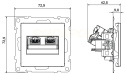 SUNO Gniazdo RJ45 kat. 6 UTP BIAŁE (721152)