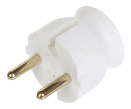 WTYCZKA 2P 16A PŁASKA BIAŁA (50183)