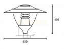 Oprawa Parkowa OCP-70B-PC/II HSE-70W klosz przezroczysty