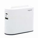 Rozgałęźnik 2x2P+Z USB A+C biały/grafitowy (049401)