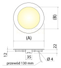 Oprawa downlight LED ORIS biały 7W 560lm 120st.