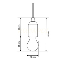 Bateryjna lampka nocna na sznurku 1W LED