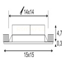 LED PANEL 100, SREBRNOSZARY, LED BIAŁY