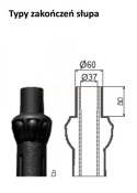 Słup S-32 wys.3,35m