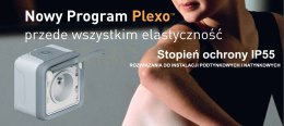 PLEXO ŁĄCZNIK POJEDYNCZY podtynkowy SZARY komplet