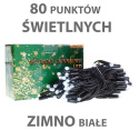 Lampki choinkowe zewnętrzne LED-80 białe zimne