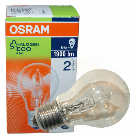 Żarówka halogenowa E-27 105W --> 150W