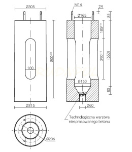 Fundament betonowy B-30