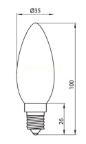 Żarówka świecowa 40W 230V E14 matowa