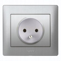 SISTENA GNIAZDO 2P+Z METALIC z ramką METALIC kpl